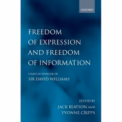 ISBN Freedom of Expression and Freedom of Information ( Essays in Honour of Sir David Williams ), Jack Beatson QC, Yvonne Cri ...