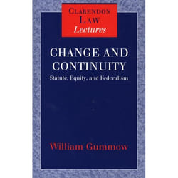 ISBN Change and Continuity ( Statute Equity and Federalism ) livre