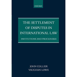 ISBN The Settlement of Disputes in International Law ( Institutions and Procedures ) livre Anglais Couverture rigide 432 pages