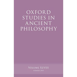 ISBN Oxford Studies in Ancient Philosophy Volume 48