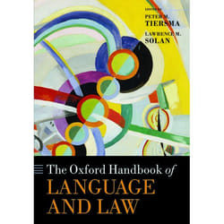 ISBN The Oxford Handbook of Language and Law livre