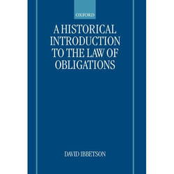 ISBN A Historical Introduction to the Law of Obligations