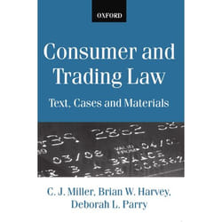 ISBN Consumer and Trading Law ( Text Cases and Materials ) livre