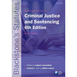 Blackstone S Statutes On Criminal Justi