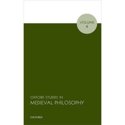ISBN Oxford Studies in Medieval Philosophy Volume 4 Couverture rigide