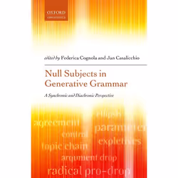 ISBN Null Subjects in Generative Grammar ( A Synchronic and Diachronic Perspective ), Anglais, Couverture rigide, 384 pages