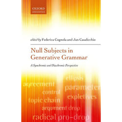 ISBN Null Subjects in Generative Grammar ( A Synchronic and Diachronic Perspective ) Couverture rigide