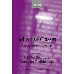 ISBN Adjective Classes ( A Cross-linguistic Typology ) Couverture rigide