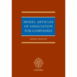 ISBN Model Articles of Association for Companies, Derek French, unisexe, Oxford University Press, 19/03/2009, 1 pièce(s)