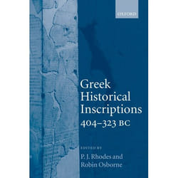 ISBN Greek Historical Inscriptions 404-323 BC Couverture rigide