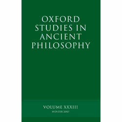ISBN Oxford Studies in Ancient Philosophy XXXIII, Anglais, Livre broché, 438 pages