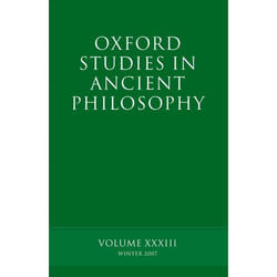 ISBN Oxford Studies in Ancient Philosophy XXXIII