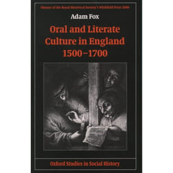 ISBN Oral and Literate Culture in England 1500-1700 Couverture rigide