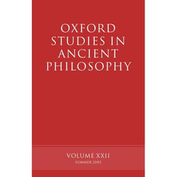 ISBN Oxford Studies in Ancient Philosophy volume XXII ( Summer 2002 ) livre