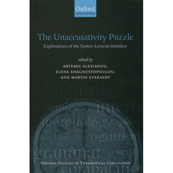 ISBN The Unaccusativity Puzzle ( Explorations of the Syntax-Lexicon Interface )