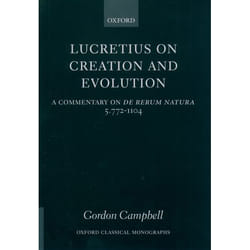 ISBN Lucretius on Creation and Evolution ( A Commentary on De rerum natura Book 5 Lines 772-1104 ) livre