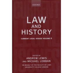 ISBN Law and History ( Current legal Issues 2003 Volume 6 ) livre