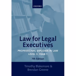 ISBN Law for Legal Executives ( Professional Diploma in Law Level 3 Year 1 ), 512 pages