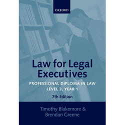 ISBN Law for Legal Executives ( Professional Diploma in Law Level 3 Year 1 ) livre