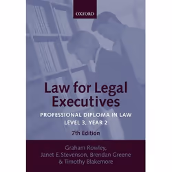 ISBN Law for Legal Executives ( Professional Diploma in Law Level 3 Year 2 ), 544 pages