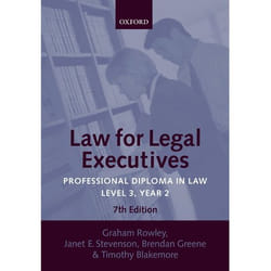 ISBN Law for Legal Executives ( Professional Diploma in Law Level 3 Year 2 ) livre
