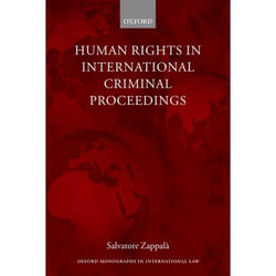 ISBN Human Rights in International Criminal Proceedings Couverture rigide