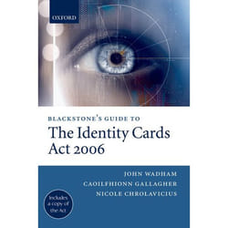 ISBN Blackstone's Guide to the Identity Cards Act 2006 livre