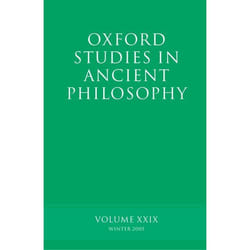 ISBN Oxford Studies in Ancient Philosophy XXIX ( Winter 2005 ) Couverture rigide