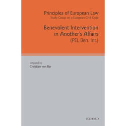 ISBN Principles of European Law ( Benevolent Intervention in Another's Affairs ) livre
