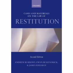 ISBN Cases and Materials on the Law of Restitution, Andrew Burrows, Ewan McKendrick, James Edelman, unisexe, Oxford Universit ...