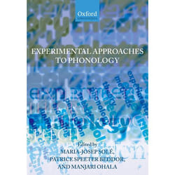 ISBN Experimental Approaches to Phonology Couverture rigide