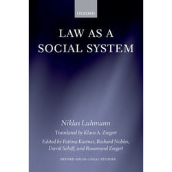 ISBN Law as a Social System Couverture rigide