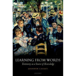 ISBN Learning from Words ( Testimony as a Source of Knowledge ) Couverture rigide