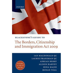 ISBN Blackstone's Guide to the Borders Citizenship and Immigration Act 2009 livre
