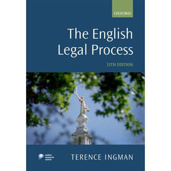 ISBN The English Legal Process livre
