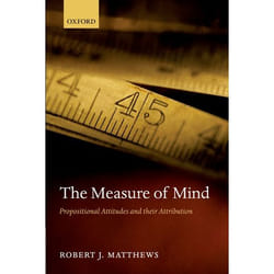 ISBN The Measure of Mind ( Propositional Attitudes and their Attribution ) Couverture rigide