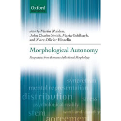 ISBN Morphological Autonomy ( Perspectives From Romance Inflectional Morphology ) livre 504 pages