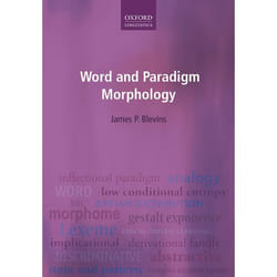 ISBN Word and Paradigm Morphology Couverture rigide