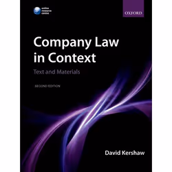 ISBN Company Law in Context ( Text and materials ), David Kershaw, 944 pages, Anglais, Oxford University Press, 28/06/2012, u ...