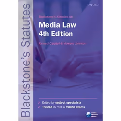 ISBN Blackstone's Statutes on Media Law, Richard Caddell, Howard Johnson, 426 pages, Anglais, Oxford University Press, 22/08/ ...