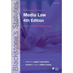 Blackstone's Statutes on Media Law (Blackstone's Statute Series) - [Version Originale]