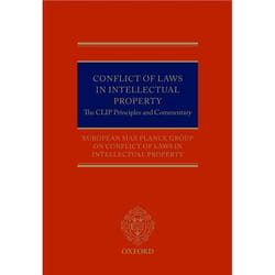 ISBN Conflict of Laws in Intellectual Property ( The CLIP Principles and Commentary ) 560 pages Anglais