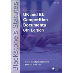 ISBN Blackstone's UK & EU Competition Documents livre
