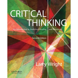 ISBN Critical Thinking ( An Introduction to Analytical Reading and Reasoning ) livre
