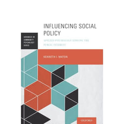 ISBN Influencing Social Policy ( Applied Psychology Serving the Public Interest ) 408 pages Anglais