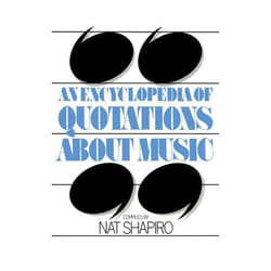 ISBN An Encyclopedia Of Quotations About Music livre Education Anglais