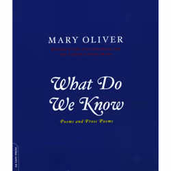 ISBN What Do We Know, poésie, Anglais, Livre broché, 88 pages