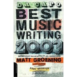 ISBN Da Capo Best Music Writing 2003 livre Education Anglais