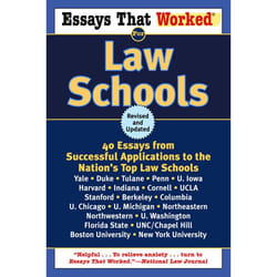 ISBN Essays That Worked for Law Schools (Revised) livre