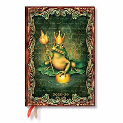 Agenda semainier PAPERBLANKS Les Frères Grimm Le Roi Grenouille 18x13cm 2026 Année civile